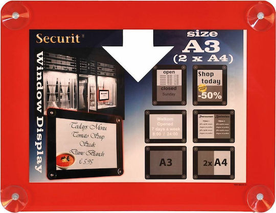 Securit PFW-A3-RD Κορνίζα A3 Κόκκινη