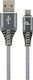 Gembird Braided USB 2.0 Cable USB-C Male - USB-A Gray 2m