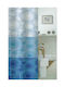 Sidirela Luxor Shower Curtain Fabric 180x180cm Circles Blue