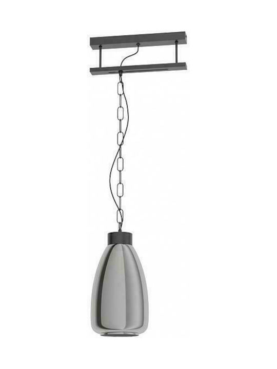 Eglo Brickfield Pendant Light Single-Light Rail for Socket E27 Gray