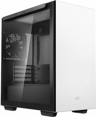 Deepcool Macube 110 Mini Tower Κουτί Υπολογιστή με Πλαϊνό Παράθυρο Λευκό