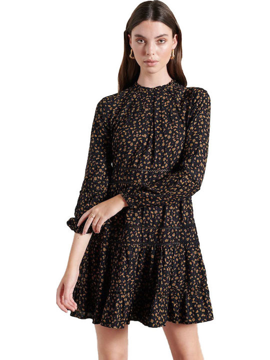 Superdry Richelle Mini Shirt Dress Dress with Ruffle Floral