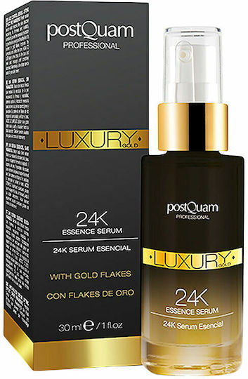 PostQuam Professional Luxury Gold 24K Ενυδατικό Essence Προσώπου με Υαλουρονικό Οξύ για Σύσφιξη 30ml