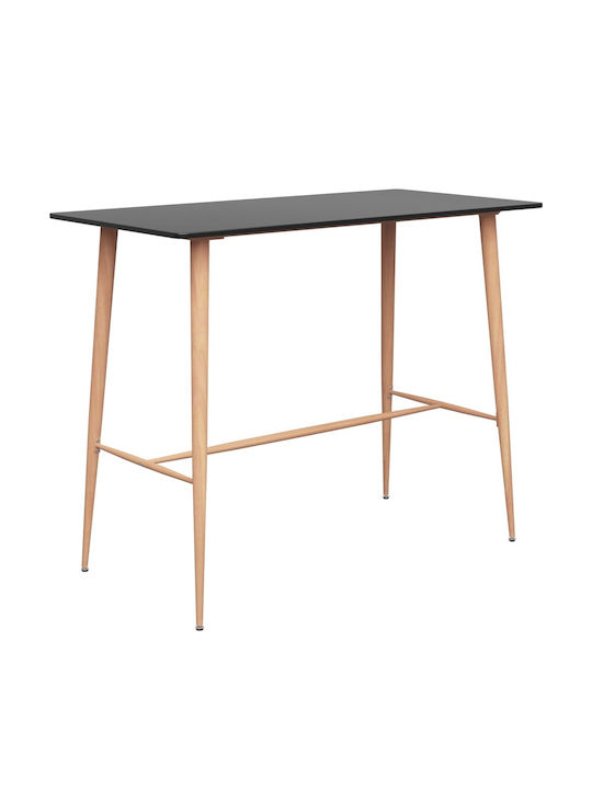 Table Bar Wooden with Metal Frame Black 120x60x...