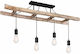 Globo Lighting Irmgard Pendant Chandelier Rail for 4 Bulbs E27 Black