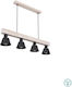 Globo Lighting Gunther Pendant Chandelier Rail for 4 Bulbs E27 Black