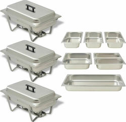 vidaXL Bain Marie Serving with Reservoir