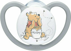 Nuk Orthodontic Pacifier Silicone Space Winnie Winnie the Pooh Grey with Case for 0-6 months 1pcs