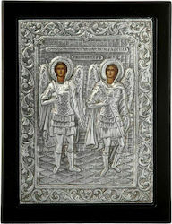 Icon Archangels Michael and Gabriel - 19x24 - made of noble metals has been specially treated and remains unchanged in time