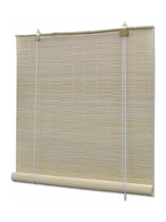 vidaXL Shade Blind Bamboo Natural L150xH160cm