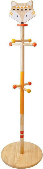 Svoora Orange Wooden Fox Coat Rack