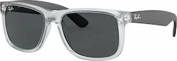 Ray Ban Justin Γυαλιά Ηλίου Διάφανο με Κοκκάλινο Σκελετό