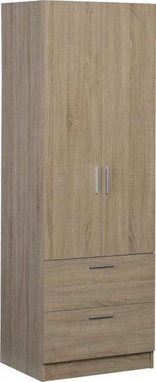 Double Door Wardrobe Wilson 2DS Natural 60x45x180cm