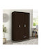Triple Door Wardrobe Wilson 3DS Wenge 90x45x180cm