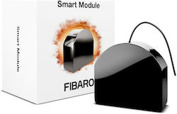 Fibaro Smart Module Smart Ενδιάμεσος Διακόπτης με Σύνδεση Z-Wave σε Μαύρο Χρώμα