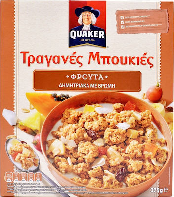 Quaker Τραγανές Μπουκιές Φρούτα Flakes Oat 450gr