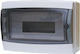 CP3912 Wall mounted Waterproof 12-Elements Fuse Box with 1 Row W217xH307xD105mm