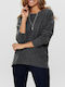Only Women's Long Sleeve Sweater Dark Grey Melange