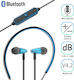 STN-780 In-ear Bluetooth Handsfree Ακουστικά Μπλε