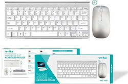 Weibo WB-8066 Fără fir Set tastatură și mouse UK Alb