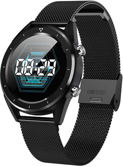 NO.1 DT28 46mm Smartwatch with Heart Rate Monitor (Black)