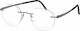 Silhouette Momentum Männer Metall Brillengestell aus Titanium Grau 5529 EP 6660