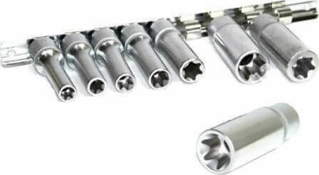 Force Nüsse Torx Lange mit Vierkant-Antrieb 1/2" Set 8Stück
