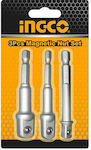 Ingco Adapter with Input HEX and Output 1/2'' / 1/4'' / 3/8'' 3pcs AMN365A01
