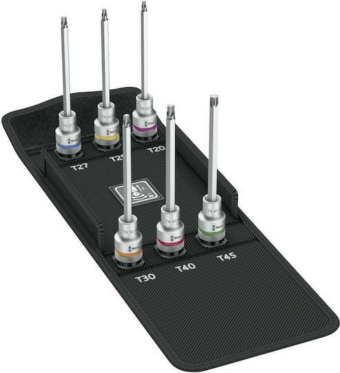 Wera Long Socket with Motor Torx and Socket 1/2'' Set 6pcs
