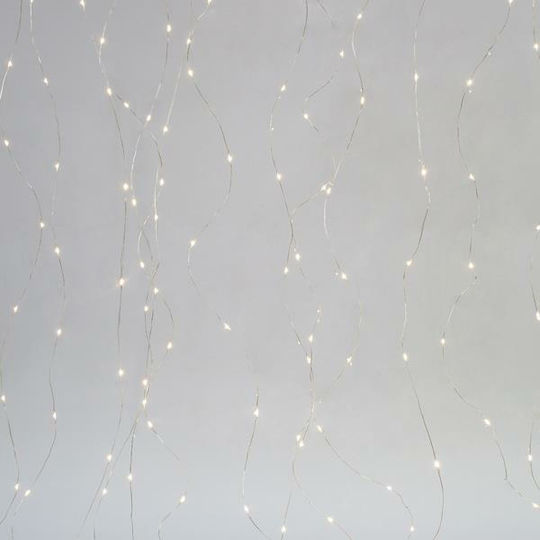 400 Lights LED 2m. x 200cm Warm White type Curtain 1pcs