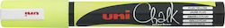 Uni-Ball Chalk Marker PWE-5M Μαρκαδόρος Κίτρινος Μαυροπίνακα Υγρής Κιμωλίας για Ξύλο και Γυαλί Φωσφοριζέ 1.8-2.5mm