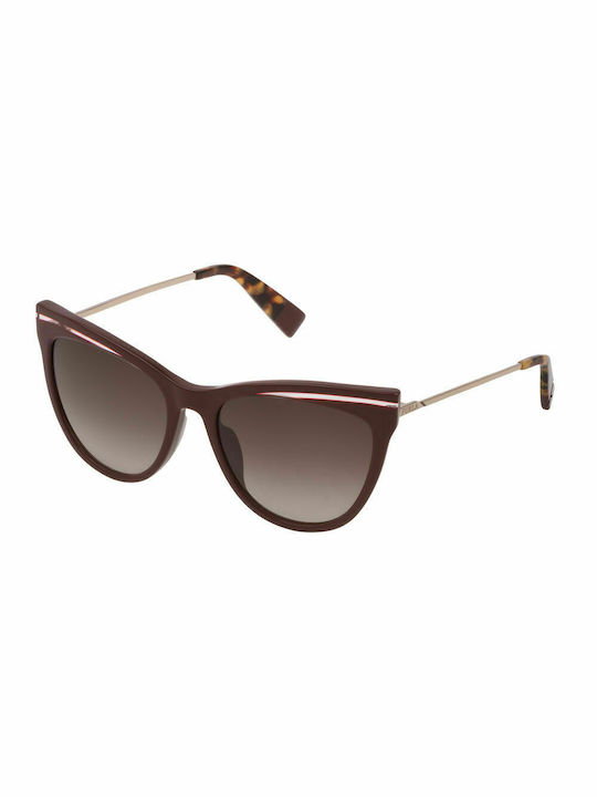 Furla 349 09FD Women's Sunglasses with Brown Frame and Brown Gradient Lens SFU349 09FD