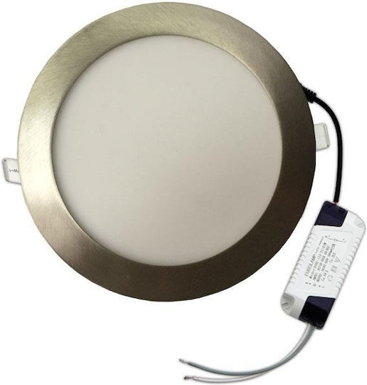 Eurolamp Rund Vertieft LED Panel 20W mit Kaltweiß Licht 6500K