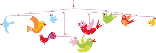 Djeco Kids Wall Decor Room Mobile Animals 80cm