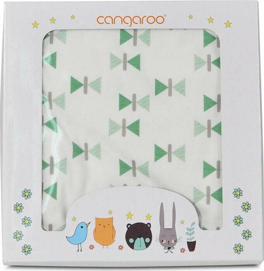 Cangaroo Κουβέρτα Αγκαλιάς & Λίκνου Mellow Βαμβακερή Πράσινη 85x85εκ.