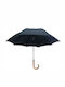 Guy Laroche Windproof Automatic Umbrella with Walking Stick Navy Blue