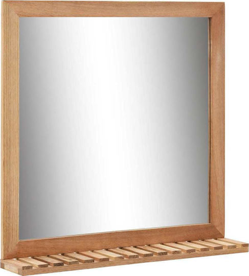 vidaXL 247605 Ορθογώνιος από Μασίφ Ξύλο με Ράφι 60x62cm Καφέ vidaXL 247605 Ορθογώνιος από Μασίφ Ξύλο με Ράφι 60x62cm Καφέ