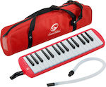 Soundsation Melodica 32 Keys Melody Key 32 Red