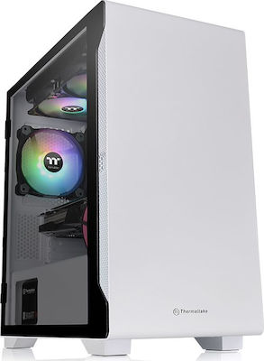 Thermaltake S100 TG Micro Tower Компютърна кутия със странично прозорче Snow Edition