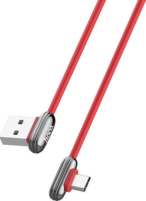 Hoco U60 Soul Secret Winkel (90°) USB 2.0 auf Micro-USB-Kabel Rot 1.2m (HC-U60MR) 1Stück