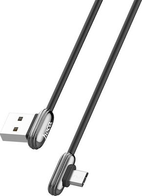 Hoco U60 Soul Secret Winkel (90°) USB 2.0 auf Micro-USB-Kabel Gray 1.2m (HC-U60MGR) 1Stück