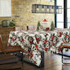 Das Home Christmas Tablecloth Fabric Red L220xW140cm 1pcs