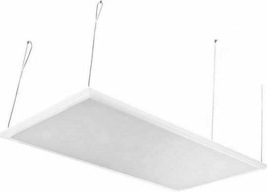 Adeleq Παραλληλόγραμμο Κρεμαστό LED Panel 50W με Φυσικό Λευκό Φως 4000K 30x12εκ.