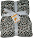 Cangaroo Κουβέρτα Αγκαλιάς & Λίκνου Bliss Fleece Γκρι 75x105εκ.