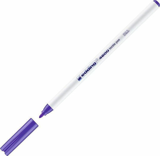 Edding Textile Pen 4600 Marker Violet Indelebil pentru Material textil Round Nose Violet Round Nose Phosphorous