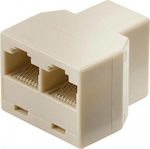 Nedis Splitter RJ45 female - 2x RJ45 female Ivory