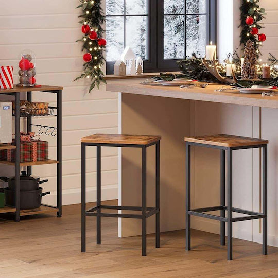 Stool Bar Brown 2pcs 40x30x65cm Stool Bar Brown 2pcs 40x30x65cm