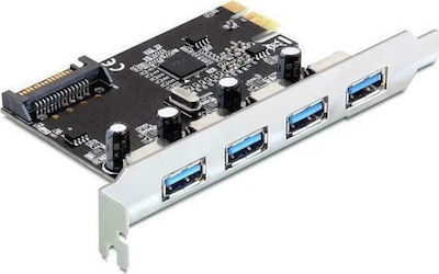 DeLock Κάρτα PCIe σε 4 θύρες USB 3.0