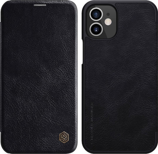 Nillkin Qin Buchen Sie Synthetisches Leder Schwarz (iPhone 12 mini)