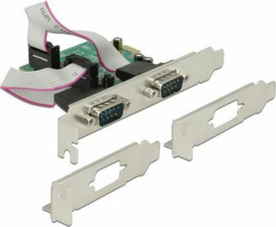 DeLock DeLock PCIe Karte mit 2 RS232 DB9 Seriell Anschlüssen